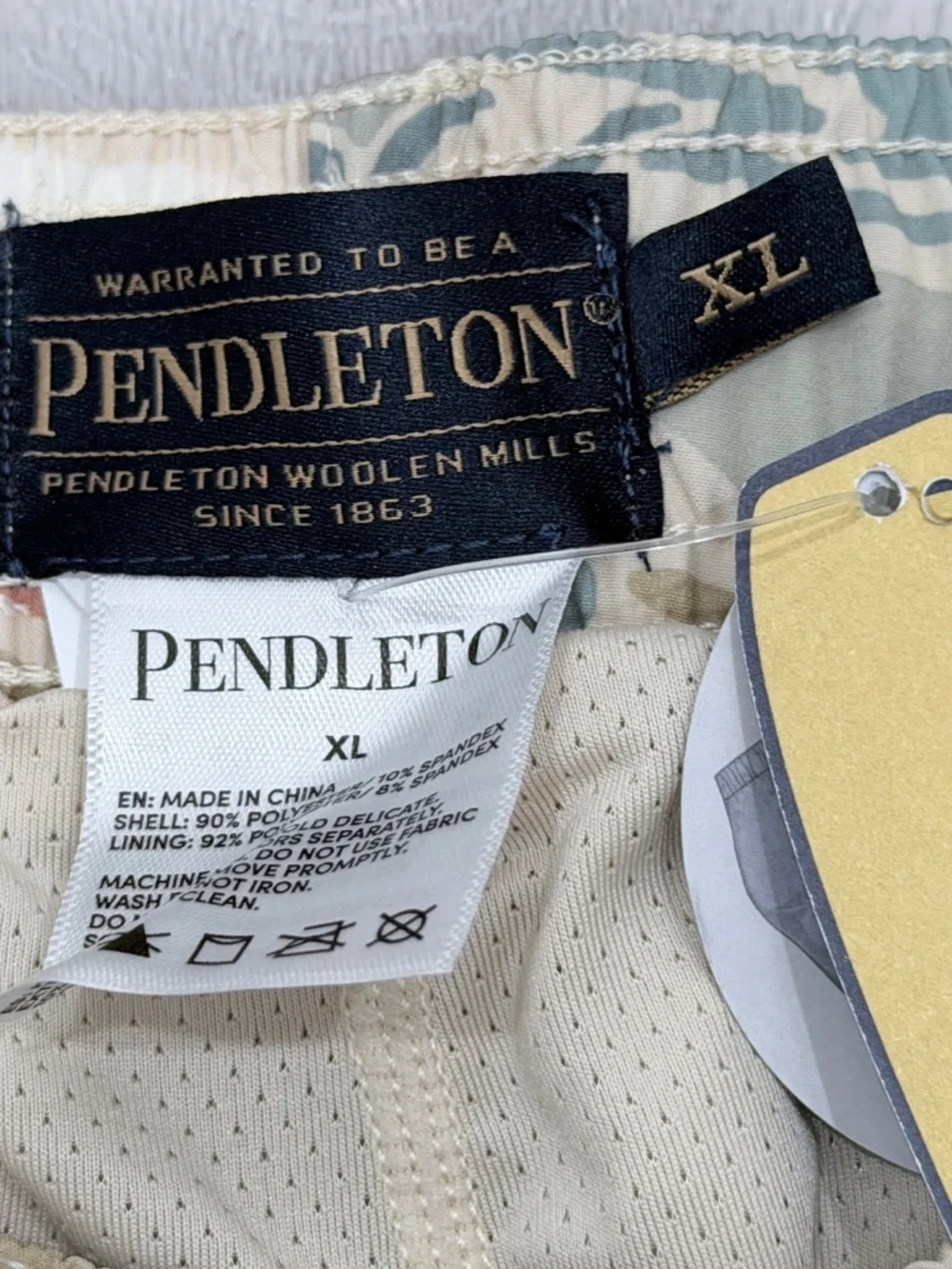 Pendleton Landscape Shoreside Swim Trunks 7” UPF 50+ Built-In Liner Mens XL